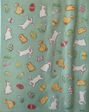 EASTER TIME Stickers 50pc AGC  Bunny  Duck  Chick  Colored Eggs  Flower  Card Making