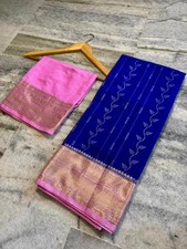 Banarasi Chiniya Silk Saree with Running Blouse Premium Weaving Festival Wear