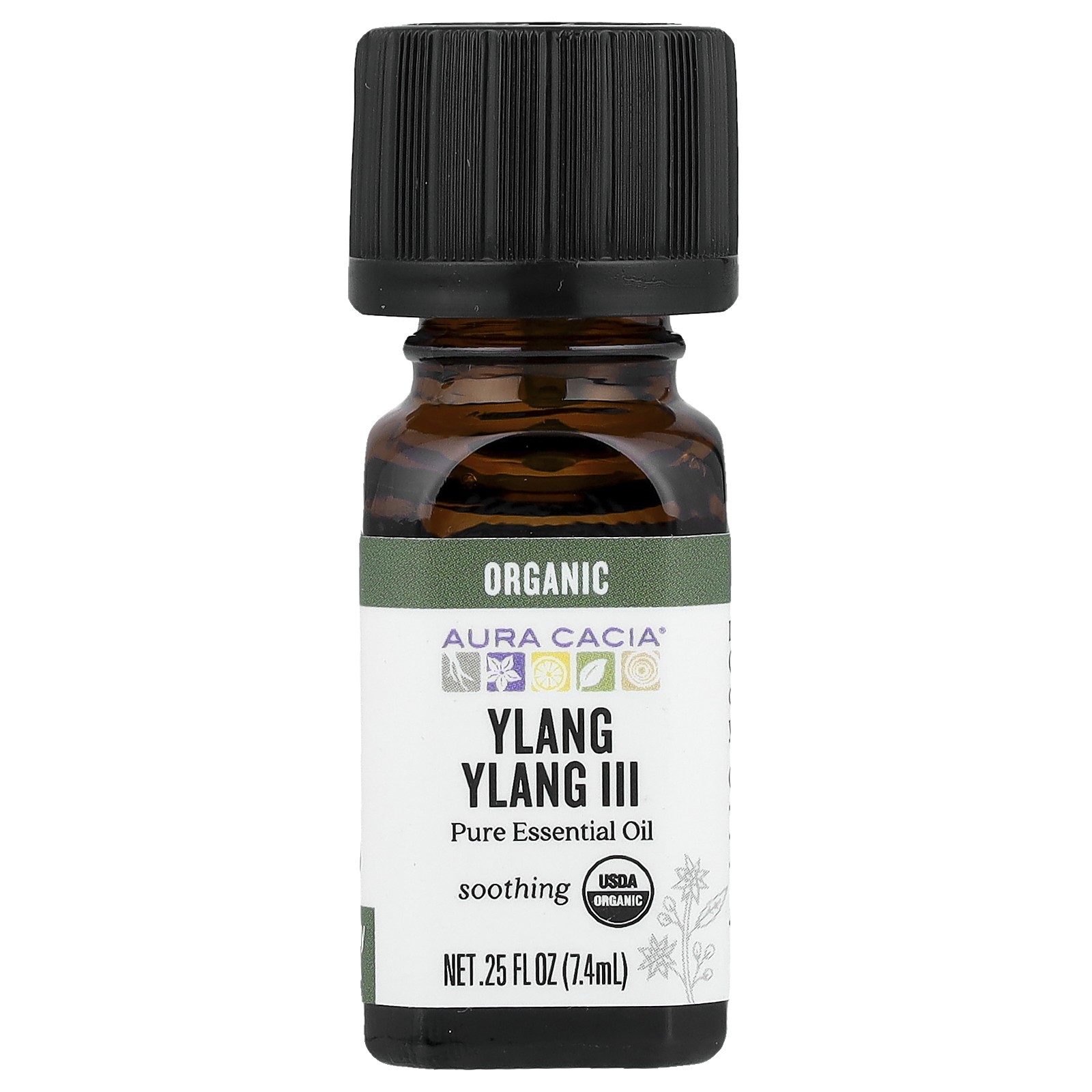 Aura Cacia Органический иланг-иланг III 0 25 жидких унций 7 4 мл Органический