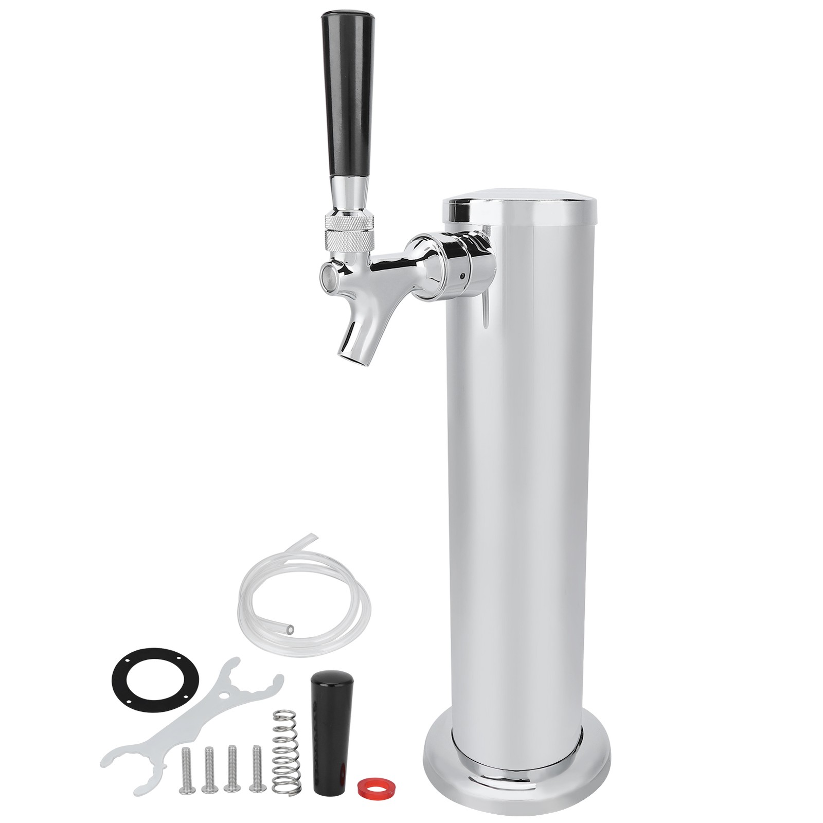 Single Faucet Dispenser Draft Beer Tower Dispenser Stainless Steel Beer Tower
