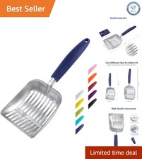 Small Aluminum Litter Scooper with Comfort Grip - Rust-Resistant  Effective