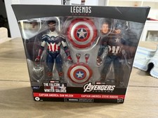 Authentic Hasbro Marvel Legends Captain America Steve Rogers & Sam Wilson 2 Pack