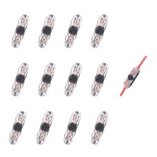 Low Voltage Wire Connector, Quick Solderless Splice 2 Way 1 Pin 12 Pack