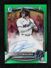 2025 Bowman Chrome Prospect Green Refractor 99/99 PJ Morlando #CPA-PM Auto 16wc