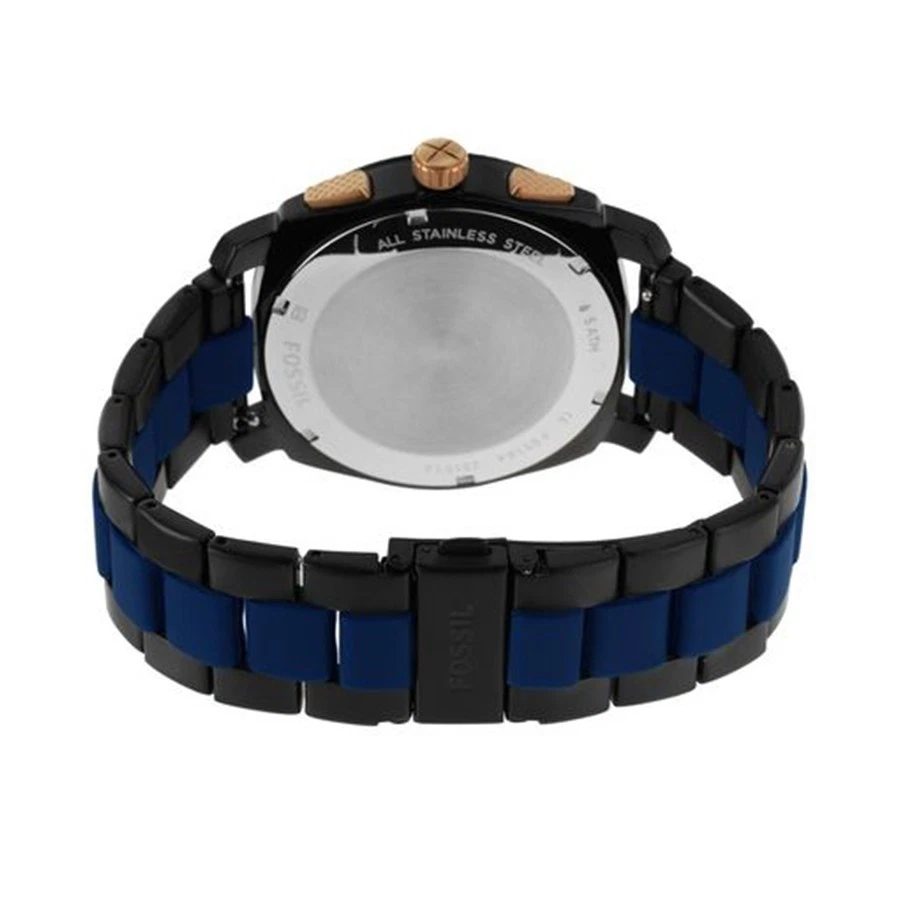 2. Reloj Fossil Hombre Máquina Esfera Negra Dos Tonos Acero Inoxidable FS5164 Foto 3 de 4