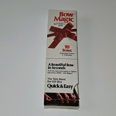 VTG 3M Bow Magic Butterfly Bow Lot 9 OPEN BOX Red White Green Gray 4'' Diameter