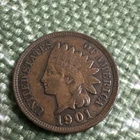 1901 INDIAN HEAD CENT partial to full Liberty..you decide  free shipping