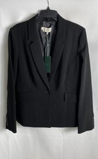 Hobbs London Women's Daniella Blazer Jacket Black Tailored Single Button NWT 10