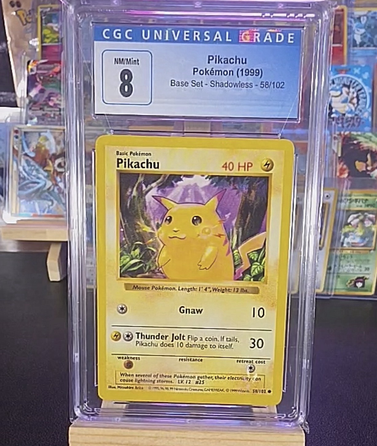 Pikachu 1999 Pokemon Game #58 Shadowless (Yellow Cheeks) Price