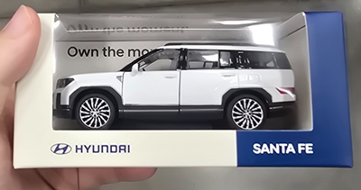 #ad Diecast 1:38 Hyundai SANTA FE White color Miniature Mini Car Display Toy $27.50