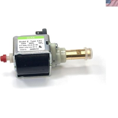 Versatile 120V Brass Vibratory Espresso Pump - Fits Rancilio, Gaggia, Saeco