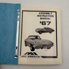 1967 Chevrolet Corvette Assembly Instruction Manual Mid America (1977 Reprint)