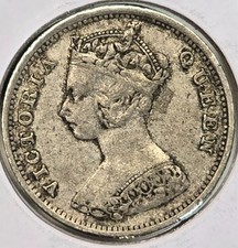 1901 Hong Kong British Colony 10C RARE 125 Y/O SILVER Queen Victoria-Faced Coin!