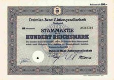 Daimler Benz 1942 Stuttgart Mercedes Chrysler Jeep smart  Mannheim 100 RM Stern