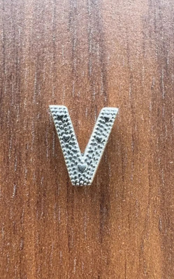 Original Pandora Buchstabe V Alphabet-Charm 797476 Sterlingsilber 925 Neu
