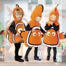 Clown Fisch Nemo Kostüm Fasching Karneval Verkleidung Kinder Mädchen Jungen-