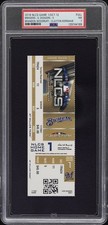 2018 NLCS Game 1 Oct. 12 Brandon Woodruff - Clayton Kershaw Ticket Stub PSA 7