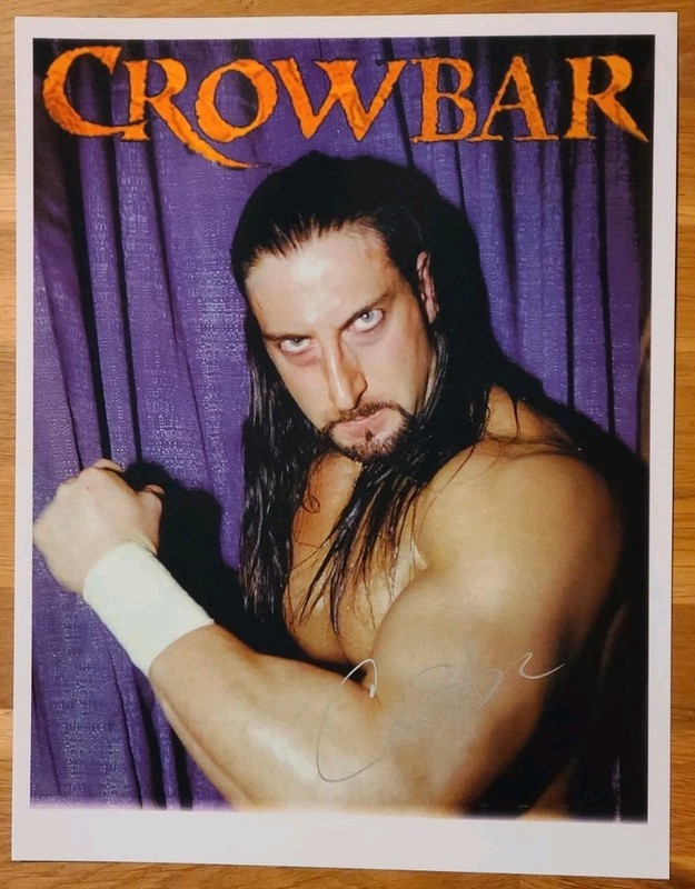 CROWBAR signed 8 X 10 photo WCW TNA ECW WWE ROH NWA AEW pro wrestling autograph