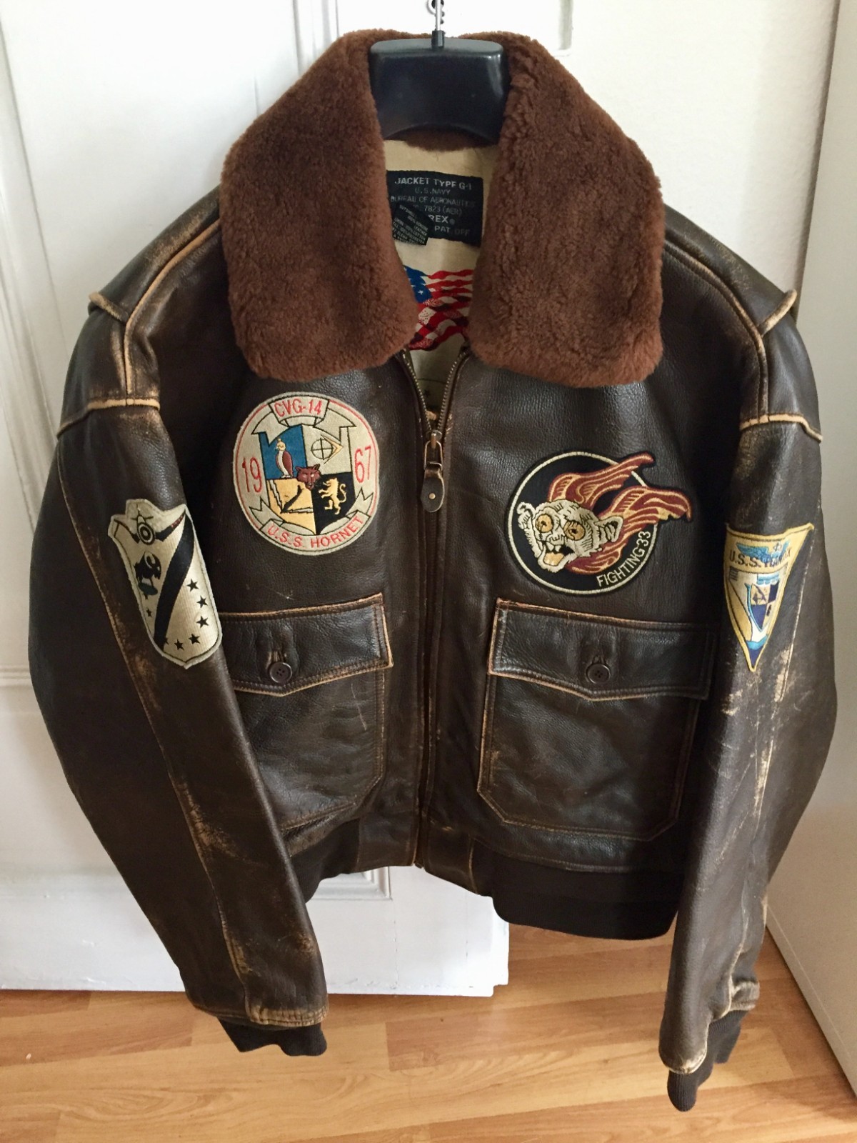 Authentic 1985 Avirex G-1 Top Gun Leather Jacket - Vintage Style image 3