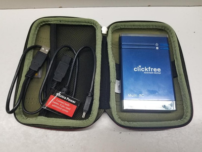 clickfree 320GB Automatic Backup Hard Drive, Tested, USB-model HD325 w/case