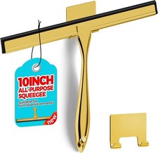 10-Inch Golden All-Purpose Shower Squeegee for Shower Doors Tile Shower Walls