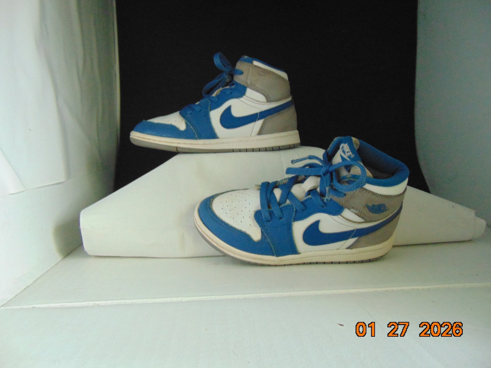 Nike Air Jordan 1 Retro High OG True Blue Shoes Youth Boys Size 10C FD1413-410
