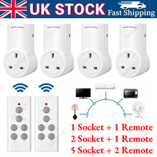 Remote Control Sockets Wireless Switch Home Mains Power Outlet Pack UK Plug NEW