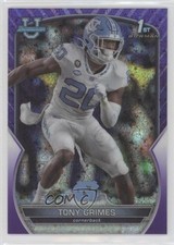 2022 Bowman U Chrome Purple Mini-Diamond Refractor 62/399 Tony Grimes #75 0g76