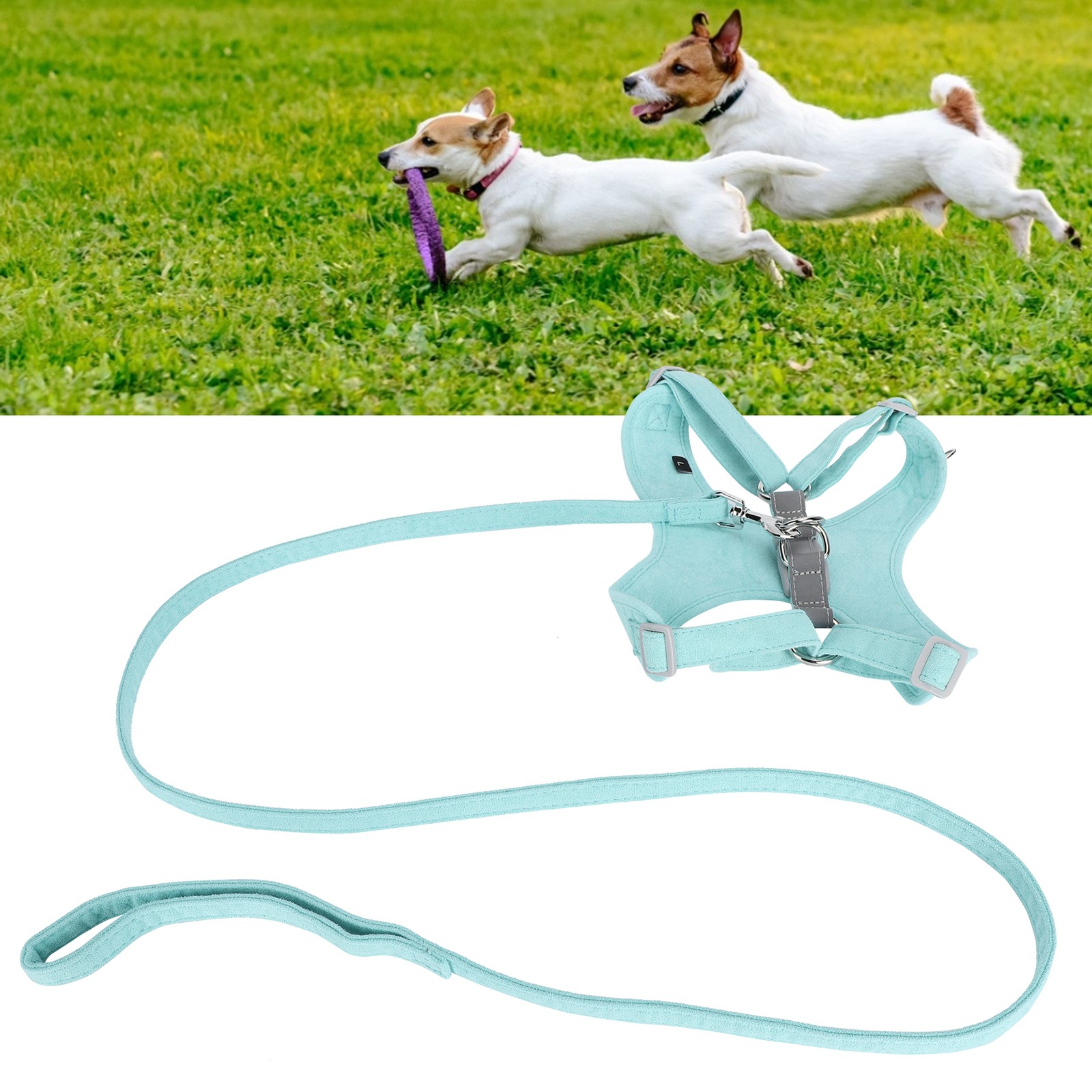 Pet Dog Harness Traction Rope Kit No Pull Choking Adjustable Vest Reflective