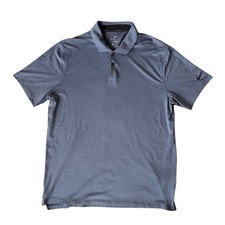 Nike Golf Dri-FIT Polo Shirt Mens Large Gray Short Sleeve Standard Fit Swoosh