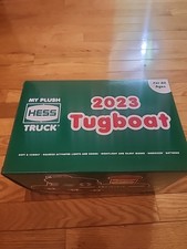 My Hess Truck Plush Soft & Cuddly 2023 Tugboat Toy Truck With Lights, NIB!