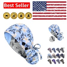 Handmade Adjustable Satin Lined Surgical Caps for Women - 6 Stylish Designs
