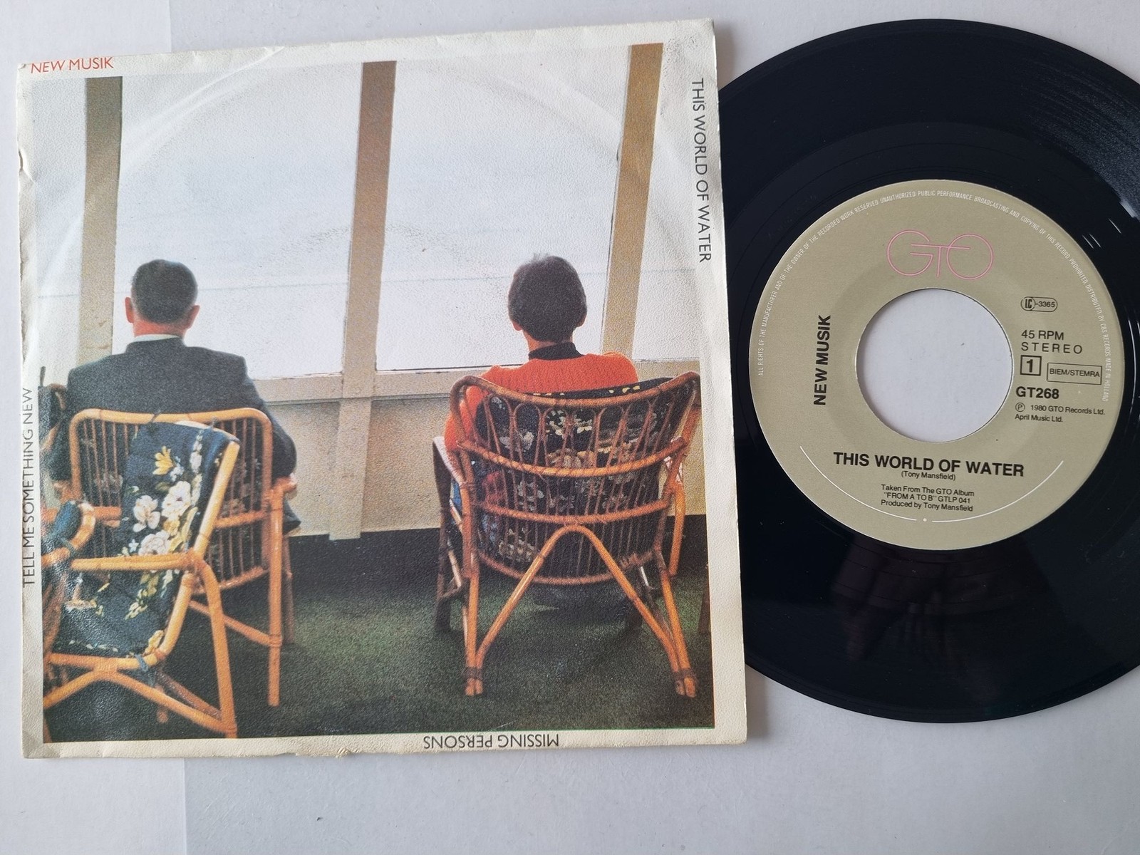 New Musik - This World Of Water 7'' Vinyl Holland
