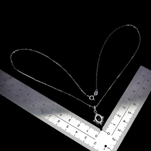 Summer 925 Sterling Silver Necklace Oval Peridot 9x7mm Natural Gemstone Jewelry - Picture 3 of 13