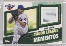 2021 Topps Opening Day Major League Mementos Relics Jacob deGrom #MLMR-JD 0s23