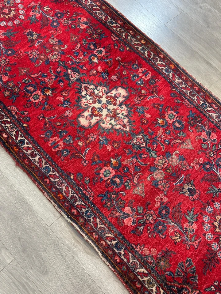 Vintage Saruk Oriental Rug Persian Carpet Carpet 300cm x 109cm L10013 - Image 4 of 4