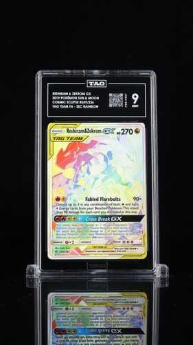 Reshiram & Zekrom-GX graded TAG 9 for sale on eBay