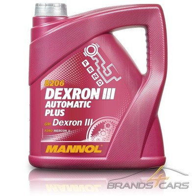 4 L LITER MANNOL DEXRON III 3 AUTOMATIC PLUS AUTOMATIKGETRIEBEÖL GETRIEBE-ÖL 
