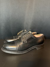 Gucci Mens Black Leather Cap Toe Derby Shoes Size UK 7 || US 8 / 575092
