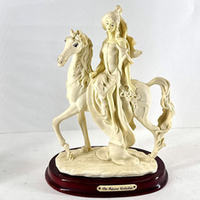 Vintage Resin Figurine Lady On Horse The Juliana Collection Ornate Sculpture