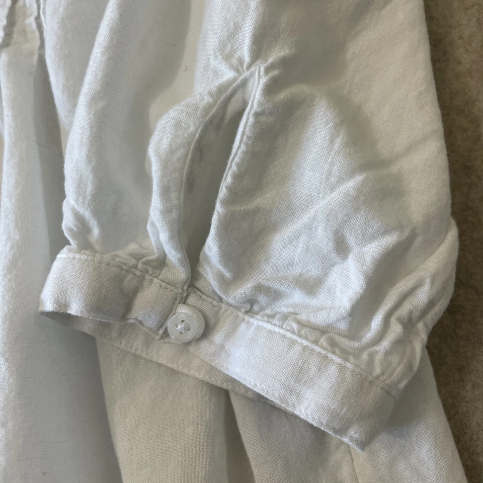 Levi’s Women’s Size XL Button Up Peasant Shirt Three-Quarter Sleeve White Boho￼ - Image 3 of 4