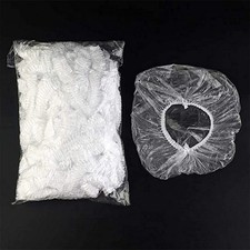 500PCS Disposable Shower Caps, Large Thick Clear Waterproof Shower Cap for Women