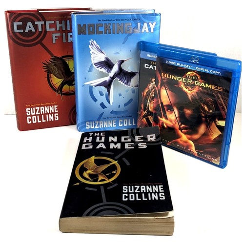 Near Complete Set HUNGER GAMES Books Series Collins +2 Blu-Ray DVDs - Picture 1 of 4