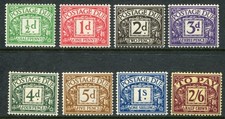 GB 1937-38 postage due wmk GviR &frac12;d-2s6d SG D.27-D.34 hinged mint (cat. &pound;225 u/m)
