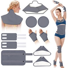 Castor Oil Pack Wrap,10 pcs Reusable Organic Castor Oil Pack Kit with Adjusta...