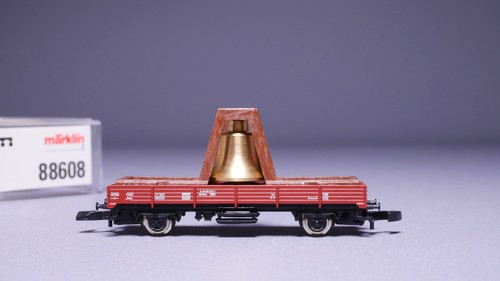 Spur Z Märklin 88608 Niederbordwagen mit Glocke Frauenkirche in OVP #BK_295 | Condition: Gebraucht