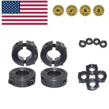 Double Split Shaft Collar Bore 7/8 Inch Black Oxide Set Style Pack of 4Pcs