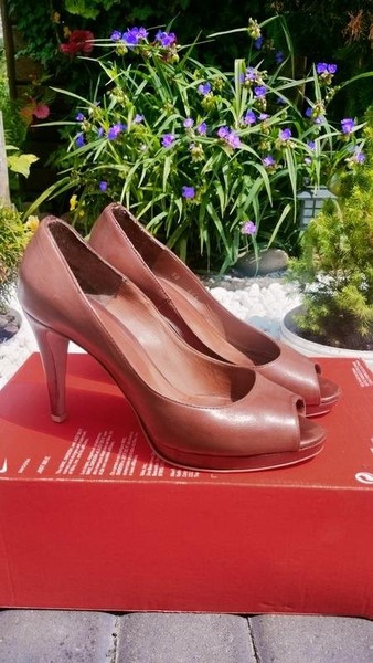 Women Gino Rossi Heels Khaki Leather 38