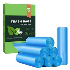 Small Trash Bags, 4-6 Gallon Compostable Garbage Bags, 4 Gallon Trash Bags, U...