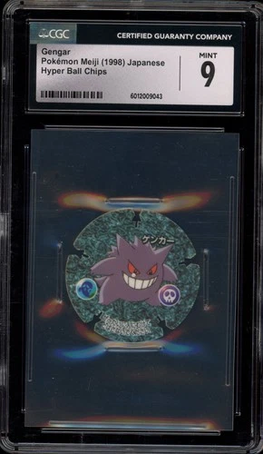 Pokemon Gengar Pokemon Meiji Hyper Ball Chips Japanese CGC 9 Mint